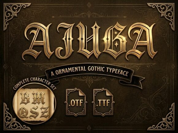 Ajuga: Mastering Gothic Typography in Modern Design