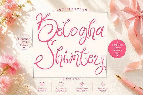 Beluga Shimtey: A Modern Script Font for Elegant Branding