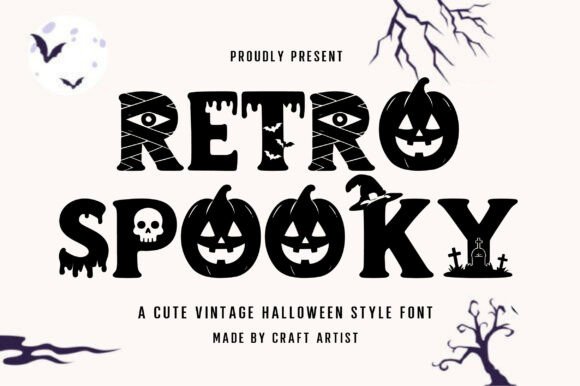 Retro Spooky: A Vintage Halloween Font for Modern Design
