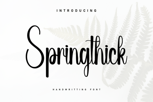Springthick: The Handwritten Font for Heartfelt Design