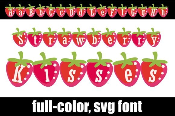 Strawberry Kisses: A Sweet Berry Icon SVG Font